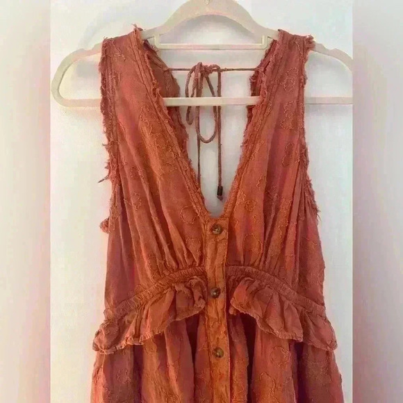 Anthropologie x Pilcro Aline Maxi Dress in Sandstone Orange - Picture 3 of 5